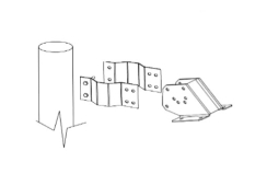 Schwank 4 Inch Stainless Steel Pole Mount Assembly for Gas Heaters