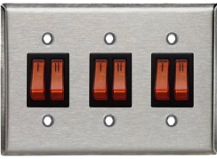 Schwank Illuminated Triple Switch Gang for 2-Stage Gas Heaters - 3 Zones