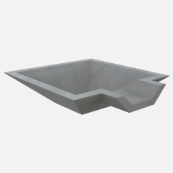 Fire By Design 36 Inch Square Oblique Gas Fire and Water Bowl - 30V Electronic Ignition