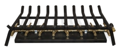 Warming Trends 42 Inch Tree-Style CROSSFIRE Outdoor Gas Fireplace Burner - Platinum 24V Ignition