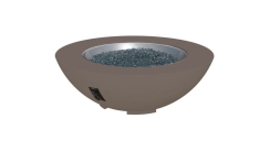 Outdoor Greatroom Company 48 Inch Round Cove Concrete Gas Fire Pit Bowl