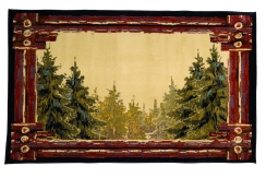 Goods of the Woods 50 x 30 Inch Forest Trail Olefin Hearth Rug