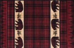 Goods of the Woods 32 x 52 Inch Bear Plaid Hearth Rug