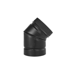 Napoleon 6 Inch Diameter Four-Count Black 90 Degree Elbow