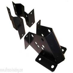 Schwank 4 Inch Black Painted Steel Pole Mount Assembly for Gas Heaters