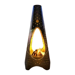 Modfire 7 Foot Tribal Bonfire Outdoor Wood Burning Chimenea