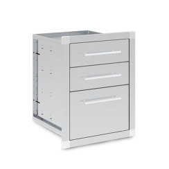 Broil King 21 x 28 Inch Stainless Steel Enclosed Triple Drawer