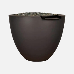 Fire By Design 30 x 24 Inch Legacy Round Vase Gas Fire and Water Bowl with Brass Burner - 30V