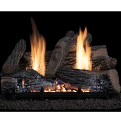 Superior 24 Inch Granite Ridge Vent Free Gas Log Set with Burner - Millivolt Ignition