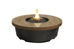 American Fyre Designs 47 Inch Contempo Round Wooden Gas Firetable - Electronic Ignition