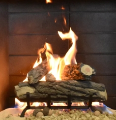 Formation Creation 15 Inch Country Oak Weathered Gas Log Set with Burner