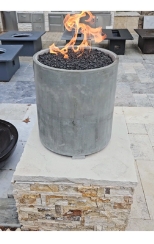 Travertine and More 18 Inch Auto Ignition Gas Fire Column with Flat Pan and Fittings