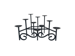 Dagan 10 Candle Black Fireplace Candelabra
