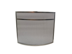 Dagan 27 Inch Nickel Freestanding Fireplace Screen with Top Handle