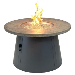Outdoor Greatroom Company 42 Inch Smokey Oak Cirvalo Round Gas Fire Pit Table