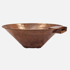 Fire By Design 28 Inch FPR Series Round Gas Copper Fire and Water Bowl - 120V Electric Ignition