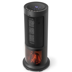 Costway 17 Inch Portable Cylindrical Coal-Look Tower Space Heater