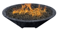 Fire By Design 36 Inch Oblique Round Gas Fire Bowl - 24V Electronic Ignition