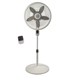 Lasko Cyclone White 18 Inch Pedestal Fan with Remote