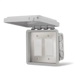 Schwank Simple On/Off Dual Weatherproof Flush Mount Control Switches for Electric Heaters