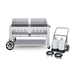 Crown Verity 60 Inch Windguard Mobile Propane Grill and Tank Cart