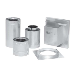 Metal-Fab 4 Inch Diameter Horizontal Vent Kit with Adjustable Slip Adapter