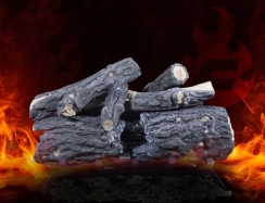 Formation Creation 18 Inch Blazed Weathered Oak Gas Log Set with Burner - Safety Pilot