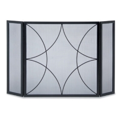 Pilgrim Forged Diamond Tri Panel Fireplace Screen