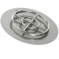 TessaRai 30 Inch Round Drop-in Pan and 18 Inch Burner with Auto Ignition