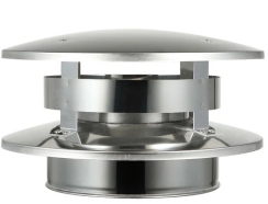 AllFuel HST Rain Cap with Flat Top for 6 Inch Diameter Chimney Pipe