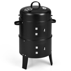 Costway 16 Inch 3-in-1 Combo Charcoal BBQ Grill
