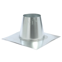 Kingsman Z58AF3 Flat Roof Flashing with Storm Collar - 8 Inch Inner Diameter