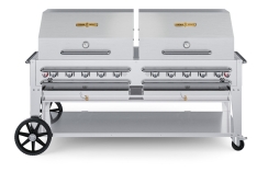 Crown Verity 72 Inch Mobile Rental Double Roll-Dome Propane Grill