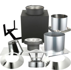 AllFuel HST Multi-Story Kit with Flat Flashing for 8 Inch Diameter Chimney Pipe