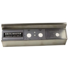 Broilmaster Stainless Steel Control Panel and Label Assembly For P4X Grills