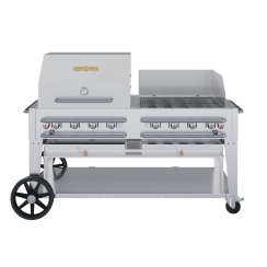 Crown Verity 72 Inch Mobile Rental Roll-Dome and Windguard Propane Grill