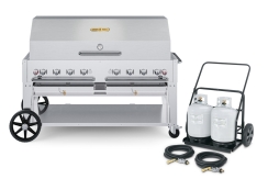 Crown Verity 60 Inch Roll-Dome Mobile Propane Grill and Tank Cart