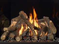 Fire Garden 9 Piece Oak Log Set HD Fire Media for Outdoor Fireplaces