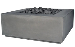 Fire By Design 48 Inch Aura Square Brass Burner Gas Fire Pit - Battery Ignition