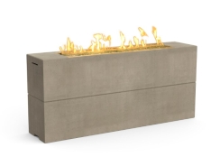American Fyre Designs 72 Inch Tall Milan Linear Gas Firetable - Electronic Ignition
