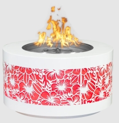 The Outdoor Plus 48 Inch Unity Series Short Caribbean LED Edition Gas Fire Pit - Spark Ignition