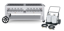 Crown Verity 60 Inch Mobile Propane Grill and Tank Cart