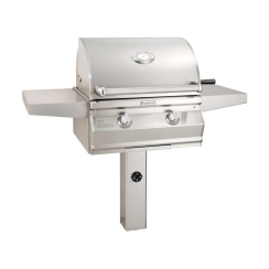 Fire Magic Choice Multi-User 24 Inch Accessible Post Mount Gas Grill with Analog Thermometer