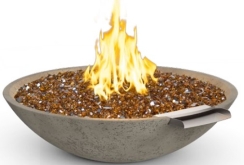 American Fyre Designs 48 Inch Marseille Gas Fire Bowl with Scupper - Manual Ignition
