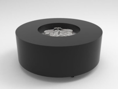 HPC 60 Inch Agni Round Gas Fire Pit - Hi/Low Electronic Ignition