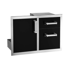 Fire Magic Echelon Black Double Drawer with Access Drawer