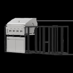 Videl Signature Collection 2 with Grill -  Double Doors -  Side Burner -  Drawers and Knock Down Island