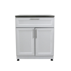 Blue Sky 30 Inch Two-Door and Drawer White Shaker Outdoor Kitchen Cabinet