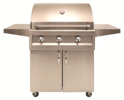 Artisan 32 Inch Artisan Series 3 Burner Portable Gas Grill with Electronic Ignition