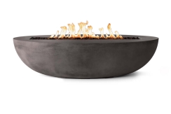Pyromania Fire Features 66 Inch Oasis Glass Fiber Reinforced Concrete Gas Fire Pit